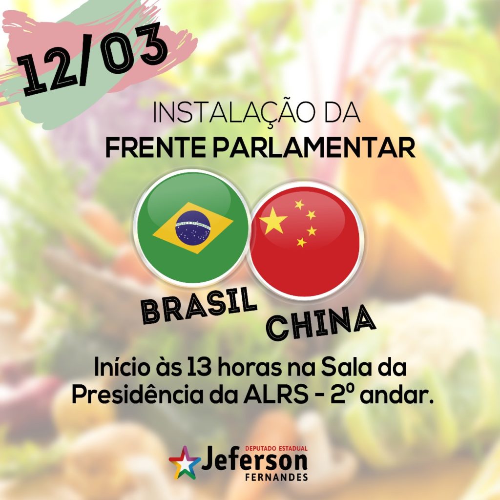 Legislativo terá Frente Parlamentar para acompanhar relações comerciais Brasil/China