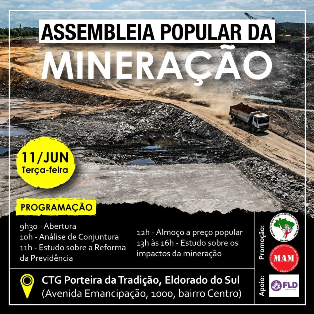 Assembleia popular debate os impactos da mineração no RS