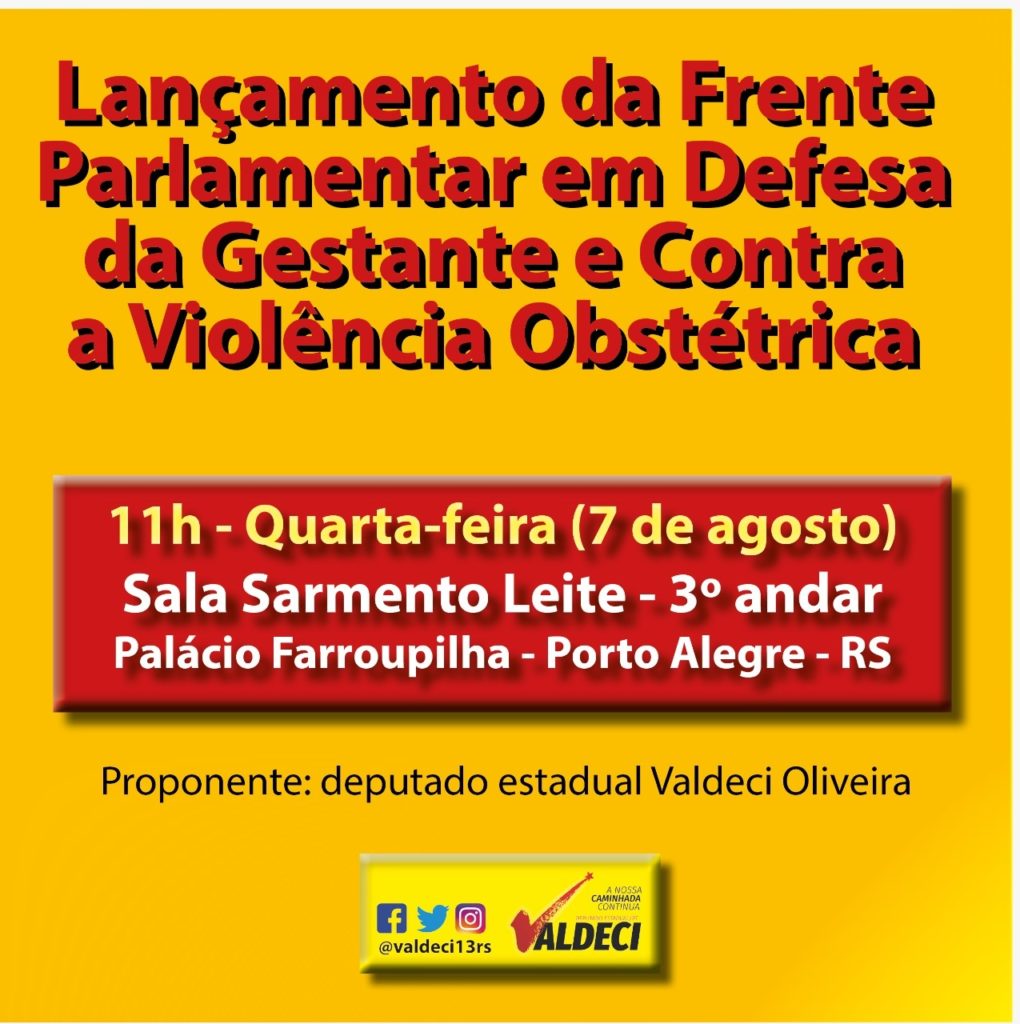 Frente Parlamentar em defesa da gestante e contra a violência obstétrica será reativada na próxima quarta, 7