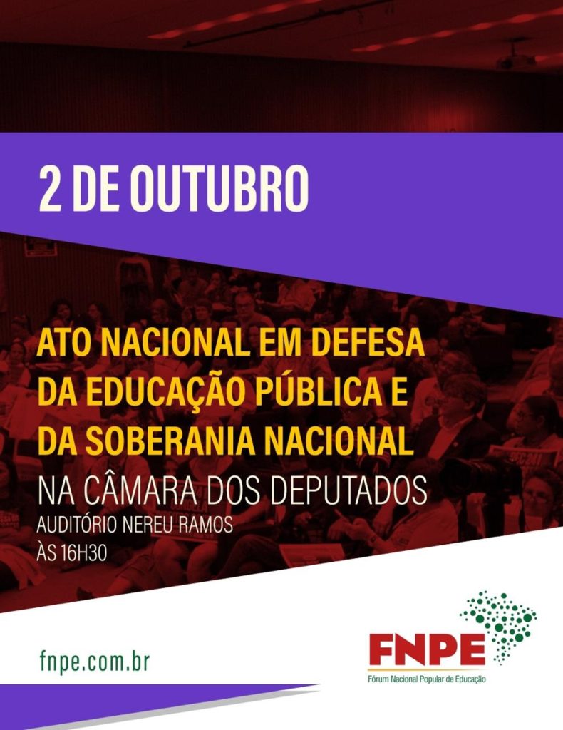 Ato em Brasília e lançamento do caderno Por Um Novo FUNDEB