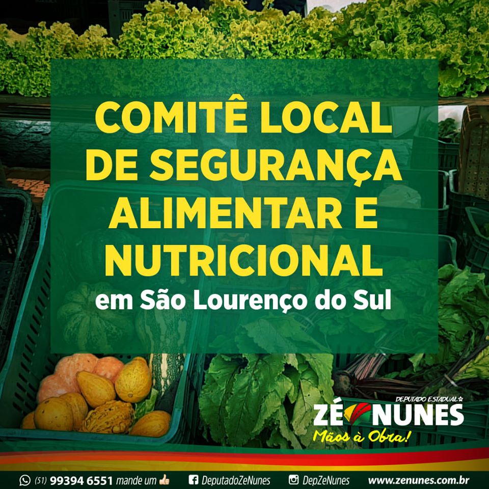 Instalado Comitê Local de Segurança Alimentar e Nutricional em São Lourenço do Sul