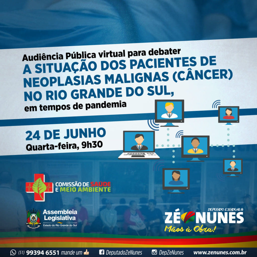 Audiência pública discutirá a situação dos pacientes de câncer no RS