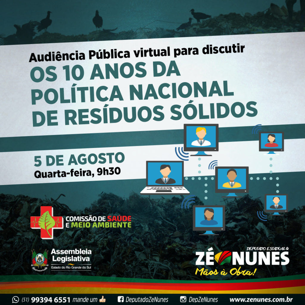 Audiência pública discutirá os 10 anos da Política Nacional de Resíduos Sólidos