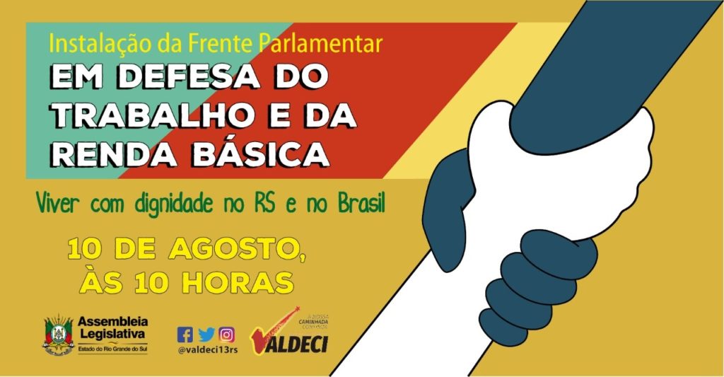 Frente Parlamentar em Defesa do Trabalho e da Renda Básica terá lançamento nesta segunda-feira