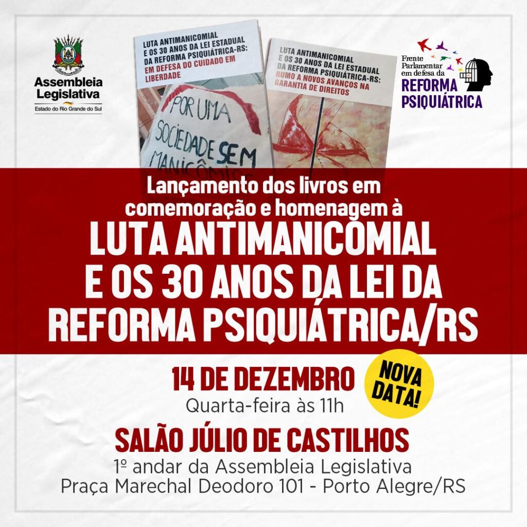 Livros celebram Luta Antimanicomial e 30 Anos da Reforma Psiquiátrica