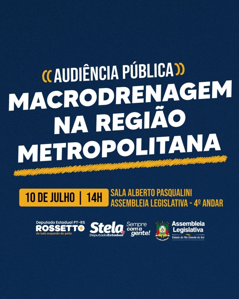Macrodrenagem: Audiência pública debate prevenção de enchentes na Região Metropolitana