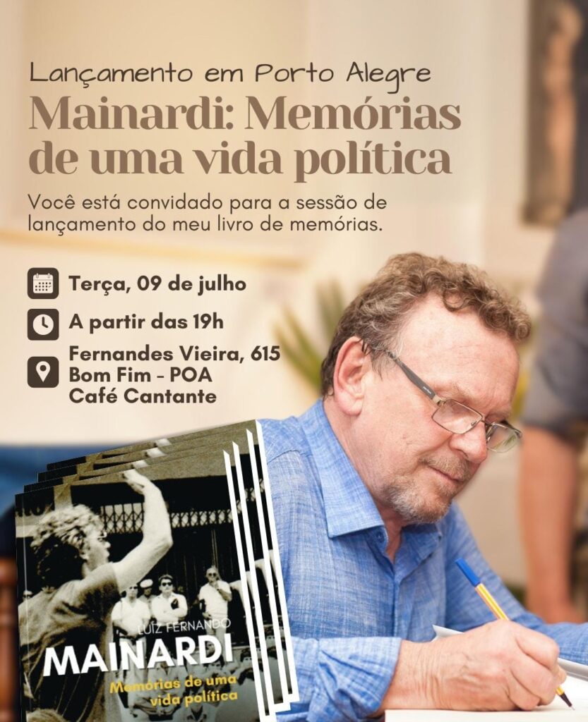 Mainardi lança livro de Memórias em Porto Alegre