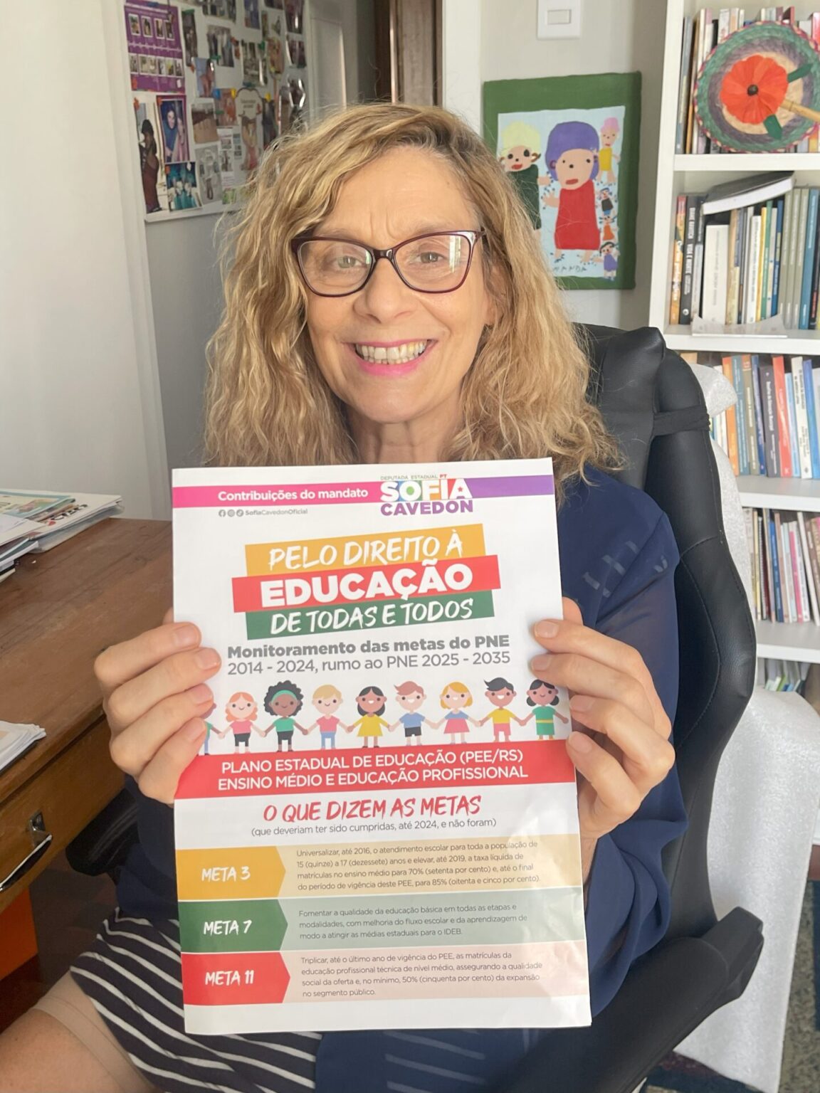 Metas do Plano Nacional de Educação não foram cumpridas pelo governo Leite, afirma deputada Sofia Cavedon