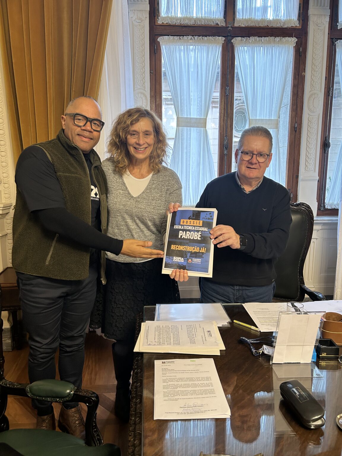 Deputada Sofia reivindica investimentos na Escola Parobé